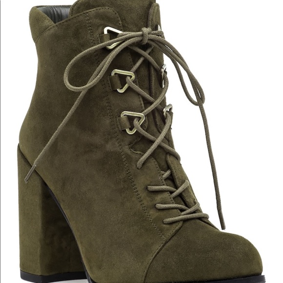 Stuart Weitzman Getgo Olive Suede Boots - Picture 2 of 8